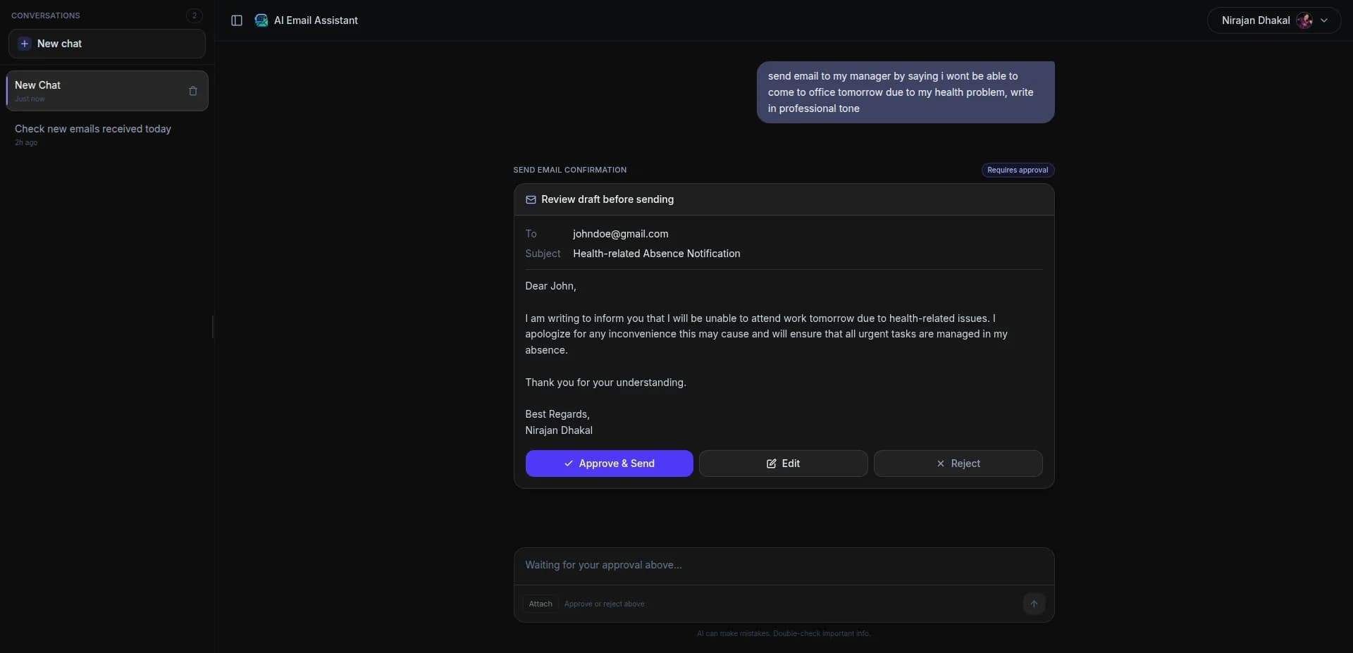 AI Email Assistant screenshot 2